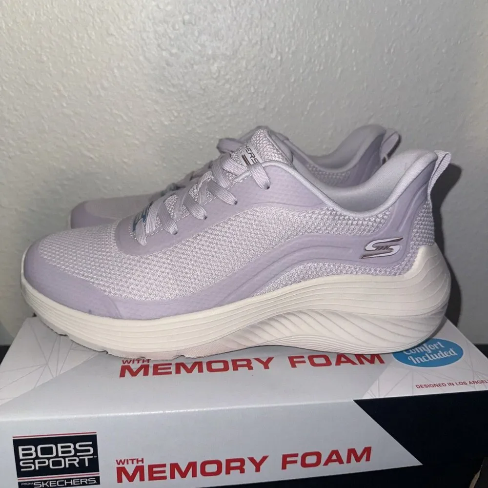 Skechers BOBS Sport Squad Waves Still Wading Women’s 9 Lilac Memory Foam